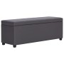 Banco con espacio de almacenaje 116 cm cuero sintético gris | Foro24.es | Tu tienda online para hogar, jardín y más Foro24.es