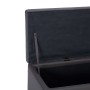 Banco con espacio de almacenaje 116 cm cuero sintético gris | Foro24.es | Tu tienda online para hogar, jardín y más Foro24.es