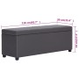 Banco con espacio de almacenaje 116 cm cuero sintético gris | Foro24.es | Tu tienda online para hogar, jardín y más Foro24.es