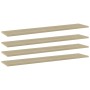Estante estantería 4uds contrachapada roble Sonoma 100x20x1,5cm