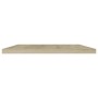 Estante estantería 4uds contrachapada roble Sonoma 100x20x1,5cm