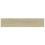 Estante estantería 4uds contrachapada roble Sonoma 100x20x1,5cm