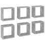Estantes cubo de pared 6 unidades gris hormigón 26x15x26 cm | Foro24.es | Tu tienda online para hogar, jardín y más Foro24.es