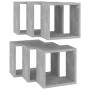 Estantes cubo de pared 6 unidades gris hormigón 26x15x26 cm | Foro24.es | Tu tienda online para hogar, jardín y más Foro24.es