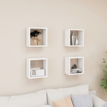 Estantes cubo de pared 4 unidades blanco 26x15x26 cm by , Shelves and shelves - Ref: Foro24-807026, Price: 38,78 €, Discount: %