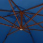 Sombrilla voladiza con poste de madera azul 400x300 cm de vidaXL, Sombrillas - Ref: Foro24-318435, Precio: 191,24 €, Descuent...