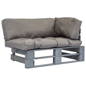 Sofá de jardín de palets con cojines grises madera de pino von , Outdoor-Sofas - Ref: Foro24-275294, Preis: 149,23 €, Rabatt: %