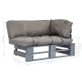 Sofá de jardín de palets con cojines grises madera de pino von , Outdoor-Sofas - Ref: Foro24-275294, Preis: 149,23 €, Rabatt: %