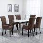 Sillas de comedor con reposabrazos 6 unidades tela marrón von , Essstühle - Ref: Foro24-276913, Preis: 708,02 €, Rabatt: %
