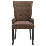 Sillas de comedor con reposabrazos 6 unidades tela marrón von , Essstühle - Ref: Foro24-276913, Preis: 708,02 €, Rabatt: %