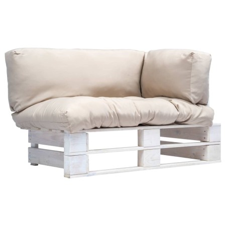 Sofá de jardín de palets cojines color arena madera de pino von , Outdoor-Sofas - Ref: Foro24-277380, Preis: 145,89 €, Rabatt: %
