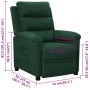 Sillón reclinable de tela verde oscuro | Foro24.es | Tu tienda online para hogar, jardín y más Foro24.es