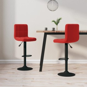 Taburetes de cocina 2 unidades terciopelo rojo vino tinto by , Kitchen stools - Ref: Foro24-334311, Price: 134,76 €, Discount: %