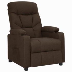 Sillón reclinable de tela marrón oscuro by , Armchairs - Ref: Foro24-339087, Price: 183,22 €, Discount: %