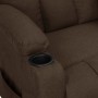 Sillón reclinable de tela marrón oscuro by , Armchairs - Ref: Foro24-339087, Price: 183,22 €, Discount: %