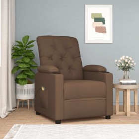 Sillón de masaje eléctrico tela marrón