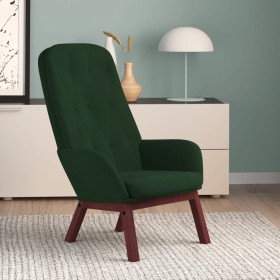 Sillón de relax de terciopelo verde oscuro