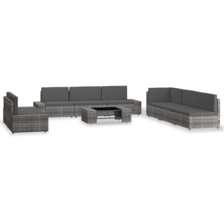 Juego de muebles de jardín 9 piezas ratán sintético gris von , Gartensets - Ref: Foro24-3054609, Preis: 952,83 €, Rabatt: %