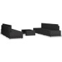 Juego de muebles de jardín 7 piezas ratán sintético negro by , Garden sets - Ref: Foro24-3054578, Price: 603,91 €, Discount: %
