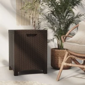 Brown PP rattan garden storage box 39x39x46 cm by vidaXL, Outdoor storage boxes - Ref: Foro24-318234, Price: 68,50 €, Discoun...
