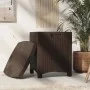 Brown PP rattan garden storage box 39x39x46 cm by vidaXL, Outdoor storage boxes - Ref: Foro24-318234, Price: 68,50 €, Discoun...