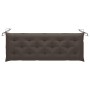 Banco de jardín apilable con cojín madera maciza de teca 159 cm by , garden benches - Ref: Foro24-3063329, Price: 244,84 €, D...