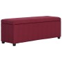 Banco con espacio de almacenaje 116 cm poliéster rojo vino by , Benches for halls and storage - Ref: Foro24-281325, Price: 16...
