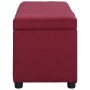 Banco con espacio de almacenaje 116 cm poliéster rojo vino by , Benches for halls and storage - Ref: Foro24-281325, Price: 16...