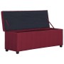 Banco con espacio de almacenaje 116 cm poliéster rojo vino by , Benches for halls and storage - Ref: Foro24-281325, Price: 16...
