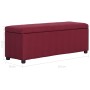 Banco con espacio de almacenaje 116 cm poliéster rojo vino by , Benches for halls and storage - Ref: Foro24-281325, Price: 16...