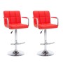 Taburetes de cocina 2 unidades cuero sintético rojo von , Küchenhocker - Ref: Foro24-323625, Preis: 129,58 €, Rabatt: %