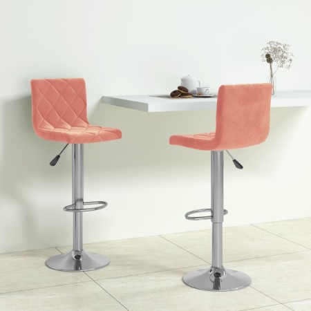Taburetes de cocina 2 unidades terciopelo rosa by , Kitchen stools - Ref: Foro24-333692, Price: 106,96 €, Discount: %
