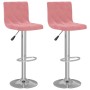 Taburetes de cocina 2 unidades terciopelo rosa by , Kitchen stools - Ref: Foro24-333692, Price: 106,96 €, Discount: %