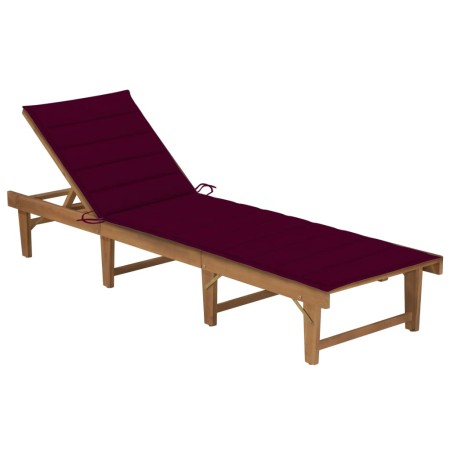 Tumbona plegable con cojín madera maciza de acacia von , Liegen - Ref: Foro24-3064173, Preis: 217,32 €, Rabatt: %