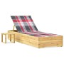 Tumbona de jardín con mesa y cojín de madera de pino impregnada von , Liegen - Ref: Foro24-3065937, Preis: 154,00 €, Rabatt: %