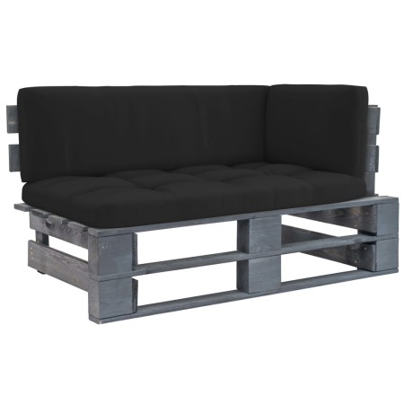 Sofá de jardín esquina de palets madera de pino impregnada gris von , Modulare Sofas für den Außenbereich - Ref: Foro24-30665...