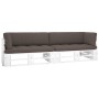 Sofá de palets 2 plazas cojines madera pino impregnada blanco by , Garden sets - Ref: Foro24-3066645, Price: 296,76 €, Discou...