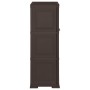 Kunststoff-Kleiderschrank, braunes Holzdesign, 79 x 43 x 125 cm von vidaXL, Schließfächer und Lagerschränke - Ref: Foro24-340...