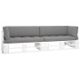 Sofá de palets 2 plazas cojines madera pino impregnada blanco von , Gartensets - Ref: Foro24-3066639, Preis: 287,00 €, Rabatt: %