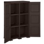 Kunststoff-Kleiderschrank, braunes Holzdesign, 79 x 43 x 125 cm von vidaXL, Schließfächer und Lagerschränke - Ref: Foro24-340...