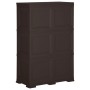 Kunststoff-Kleiderschrank, braunes Holzdesign, 79 x 43 x 125 cm von vidaXL, Schließfächer und Lagerschränke - Ref: Foro24-340...