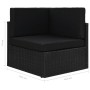 Set de muebles de jardín 6 pzas ratán sintético y cojines negro by , Garden sets - Ref: Foro24-3067139, Price: 599,20 €, Disc...