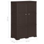 Kunststoff-Kleiderschrank, braunes Holzdesign, 79 x 43 x 125 cm von vidaXL, Schließfächer und Lagerschränke - Ref: Foro24-340...
