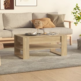 Mesa de centro madera contrachapada roble Sonoma 102x55x45 cm