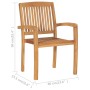 Sillas de jardín apilables 4 uds madera de teca con cojines by , Garden chairs - Ref: Foro24-3073212, Price: 490,97 €, Discou...