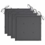 Sillas de jardín apilables 4 uds madera de teca con cojines by , Garden chairs - Ref: Foro24-3073210, Price: 489,90 €, Discou...
