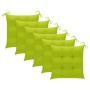 Sillas de jardín apilables 6 uds madera de teca con cojines by , Garden chairs - Ref: Foro24-3073278, Price: 636,92 €, Discou...
