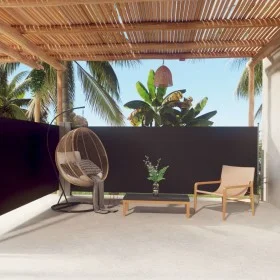 Toldo lateral retráctil negro 140x600 cm de vidaXL, Sombrillas - Ref: Foro24-317988, Precio: 89,12 €, Descuento: %