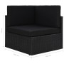Set de muebles de jardín 4 pzas ratán sintético y cojines negro by , Garden sets - Ref: Foro24-3067132, Price: 416,88 €, Disc...