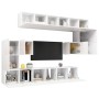 Set de mueble para TV 10 piezas madera de ingeniería blanco de , Muebles TV - Ref: Foro24-3078724, Precio: 286,18 €, Descuent...